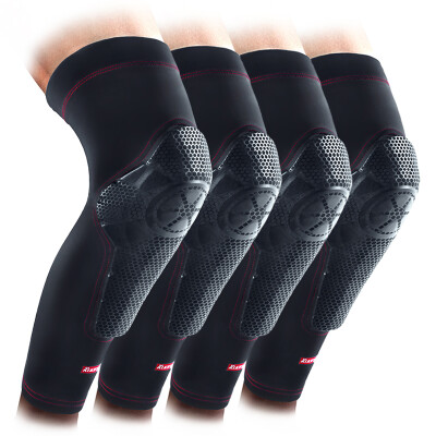 

Crazy kuangmi Basketball Knee Sports Anti-Slip Cell Anti-collision Lengthening Leggings Half Moon Protector KMh712 Black L Code