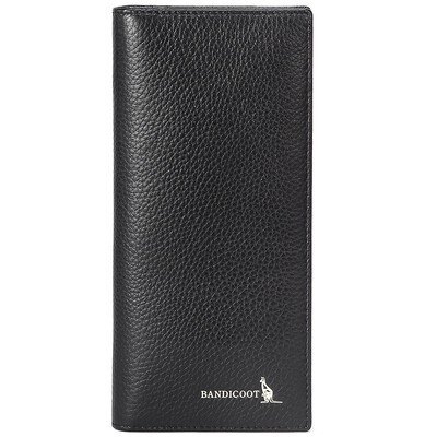 

Модный стиль кенгуру (BANDICOOT) Европа и США Модная простая тенденция к вертикальной части длинного кошелька бумажника 0002 черный