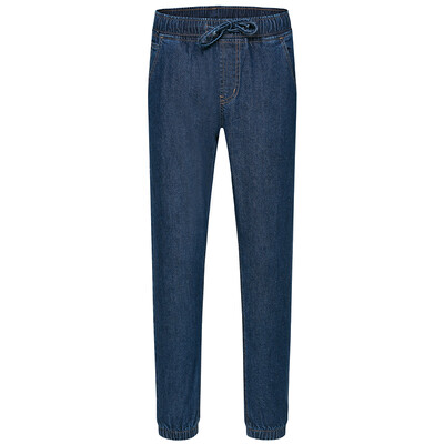 

Semir jeans men's elastic waist belt washed cowboy feet long trousers Korean version of the tide 19416241104 cowboy color