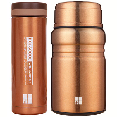 

【Jingdong Supermarket】 Jiahong american stewed beast baked pot men and women 304 stainless steel insulation cup food cans portable insulation lunch boxes sent sets of folding bags 520ML Hyun red