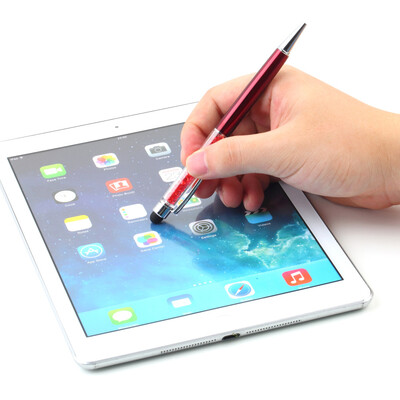 

Crystal 2 in1 Touch Screen Stylus Ballpoint Pen for iPhone iPad Smartphone