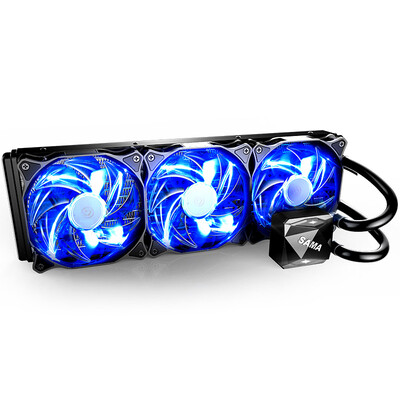 

SAMA glacier 360 CPU water cooling radiator dual platform integrated three fan ceramic bearing water pump hydraulic bearing PWM fan cool blue light