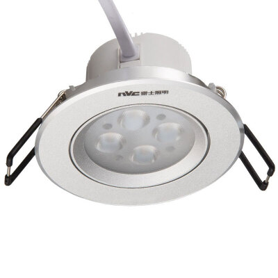 

Jingdong Supermarket] NVC Lighting (NVC) LED Spotlight Adjustable Angle Ceiling Spotlight E-NLED164D Sand Silver Warm Light (3W