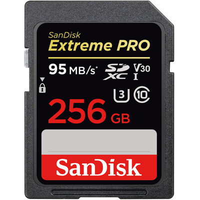 

SanDisk 256GB read speed 95MB s write speed 90MB s Extreme speed SDXC UHS-I memory card V30 U3 Class10 SD card