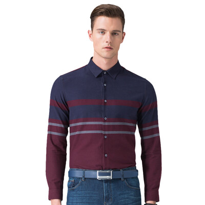 

Wizards (TRIES) Рубашка с длинным рукавом с воротником из хлопка с воротником из хлопка 1365E1221 Красная дата XXL (180 / 96A)