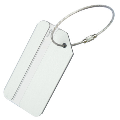 

Xinqin Luggage Tag Metal Luggage Tag Black Silver Travel Accessories
