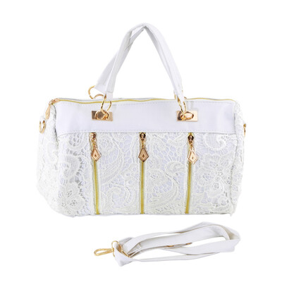 

Fashion Vintage Women PU Leather Messenger Bag Tote Shoulder Bag Lace Handbag