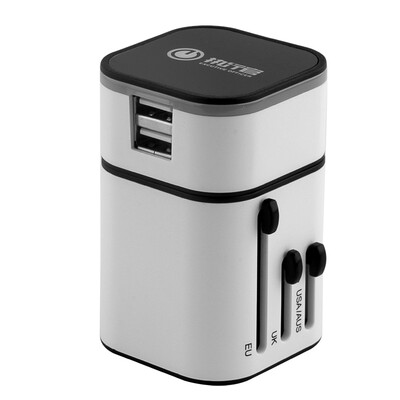 

Executive Officer (EO) CS-007S Black Global Business Travel Adapter Socket USB Rechargeable Socket, Adapter