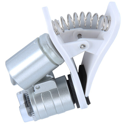 

Feirex FEIRSH 60 times pocket magnifying glass mobile phone clip portable microscope LED with money detector jade jewelry identification FE15