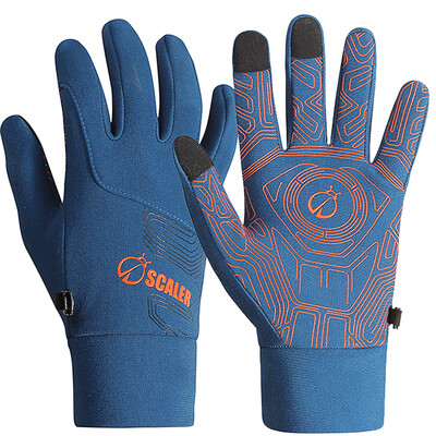 

Slick (SCALER) gloves men and women models comfortable fit elastic touch screen gloves S7231283 Tibetan blue S