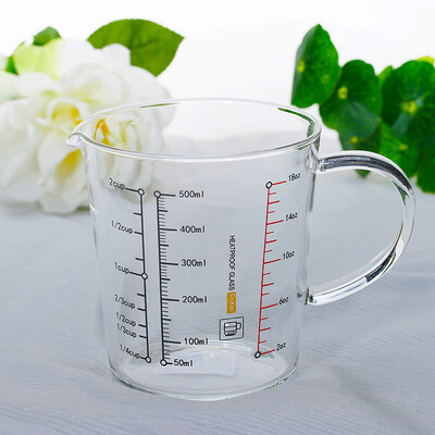 

Ogre glass measuring cup 500ml heat-resistant glass measuring cup can be heated glass scale cup CK-187M
