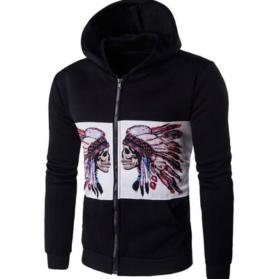 

Mens Zipper Hoodie Coat