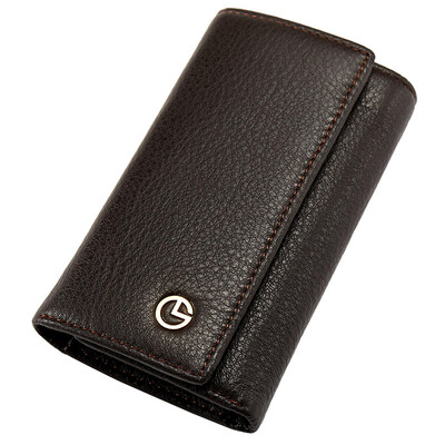 

Goldlion Fashionable Key Chain Business Leather Key Case Dark Brown B745001-827