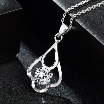 

Yinman S925 silver necklace female sweet Japanese and Korean pendants chain clasp chain accessories simple jewelry to send his girlfriend gift goddess of tears to send his girlfriend Valentine's Day birthday gift