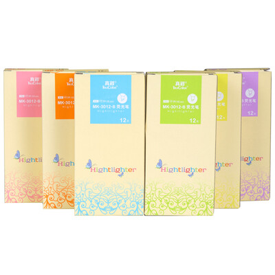 

True color Truecolor MK-3012-B fresh highlighter six-color packaging 12 box 6 boxes