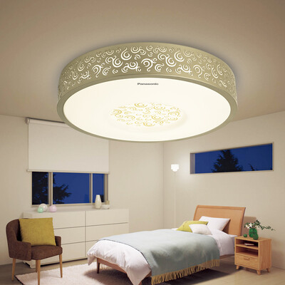 

Panasonic (Panasonic) Светодиодные потолочные светильники Диммирующие светильники для спальни Лампы для исследования Лампы для ламп Круглые HHLA1780 21W Серия шампанского Gold / Lampshade Print