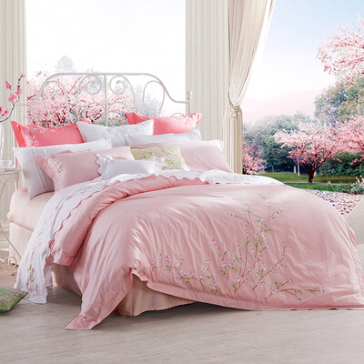 

Taste Bedding Home Textiles Pure Cotton Embroidery Four Pieces Comfort Bed Sheets Taoyuan Wonderland Pink 18m Bed 220 240cm