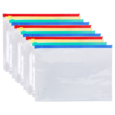 

Morning light  & G ADM94552 A4 transparent pull zipper bag file bag bag 20 loaded color random