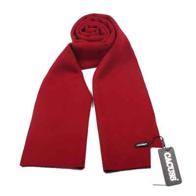 

CACUSS Solid color wool scarf Men's thick scarf gift box red W0055