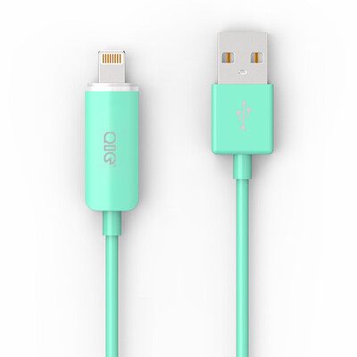 

QIC LS10-MG Apple Lightning to USB light charging data cable 1 m milk green