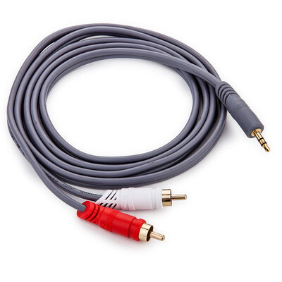 

Jinghua JH 0421 audio cable AV cable audio adapter accessories a split of 35 to 2RCA conversion line cable 35 turn double Lotus computer phone power amplifier cable 3 meters gray
