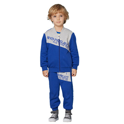 

JJLKIDS Partner Club Children's Boys Spring Casual Sports Set Pants Two-piece Set BCZ63046 Colored Basket 120