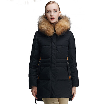 

Pierre Cardin 23C3630 Women&39s fashion raccoon hair in the long paragraph down jacket black  165