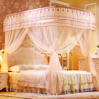 

Pierre cardin 4 corners stainless steel frame canopy curtain mosquito net 15m bed