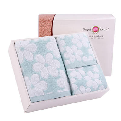 

Xin brand towel home textiles Xinjiang cotton cotton towels towels towels three sets of gift boxes Mood for Love blue