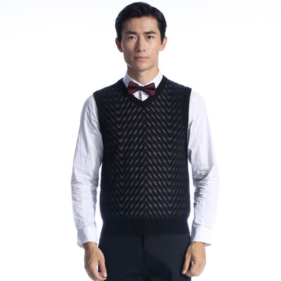 

A Shidun Men 's Fashion V - Neck Sweater Youth Hooded Sweater Black Gray 185 / XXL AW15429018