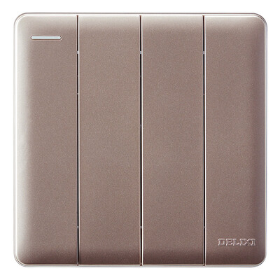 

Delixi DELIXI switch socket panel four open double control large plate Zijin series