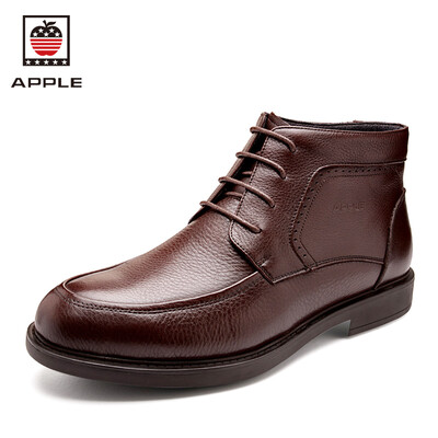 

APPLE 2017mens dress shoes business Genuine Leather high quality flat shoes for mens
