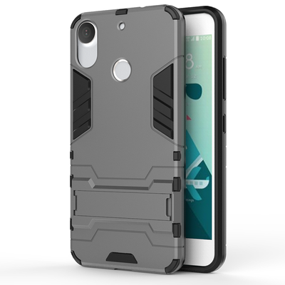 

Серый Slim Robot Armor Kickstand Ударопрочный жесткий корпус из прочной резины для HTC Desire 10 Pro