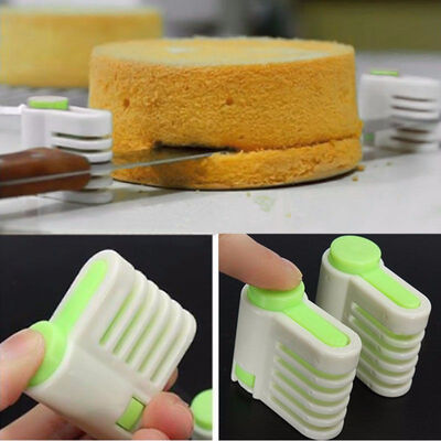 

2Pcs 5 Layers Kitchen DIY Cake Bread Cutter Leveler Slicer Cutting Fixator Tools