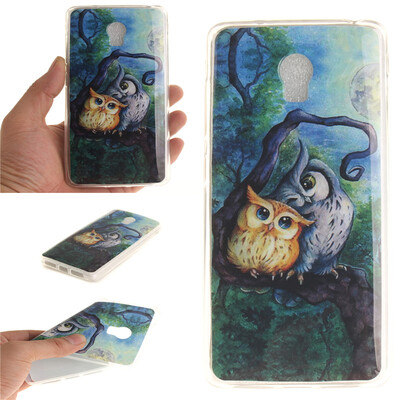 

Картина маслом Сова Pattern Мягкий тонкий ТПУ Резиновая крышка силиконовый гель чехол для Lenovo VIBE P1