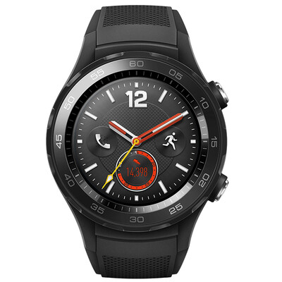 

HUAWEI WATCH 2 Huawei второго поколения смарт-спортивные часы 4G версия независимая SIM-карта вызов GPS сердечный ритм FIRSTBEAT руководство по движению NFC платить углерода кристалл черный
