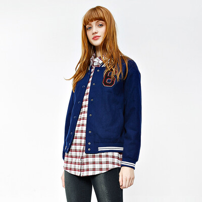 

UR Youth Women Casual Digital Вышитые бейсбольные шорты с коротким курткой YVS2R1BB2001 Deep Blue L