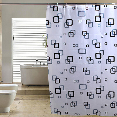 

MEI JU KE shower curtain PEVA waterproof mouldproof opaque big grid