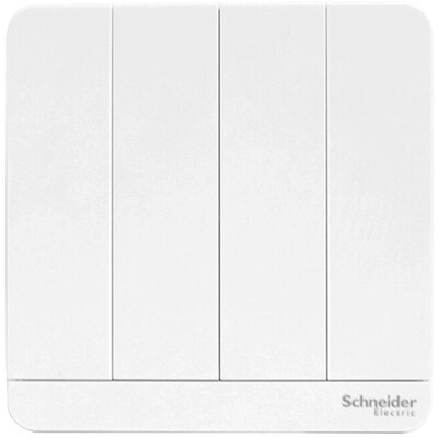 

Schneider Schneider switch socket switch panel four open dual control switch 16A is still series mirror porcelain white