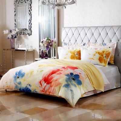 

【Jingdong Supermarket】 Meng Jie Home Textiles (MENDALE) Bedding Set Cotton Printed Four-piece Sheets Enclosed Rococo Afternoon Tea 1.8m Bed 248 * 248cm