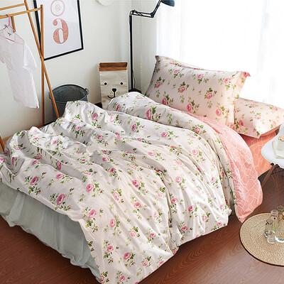 

YINGXIN cotton student bed set (duvet cover/fitted sheet/pillow case) 1.2m bed