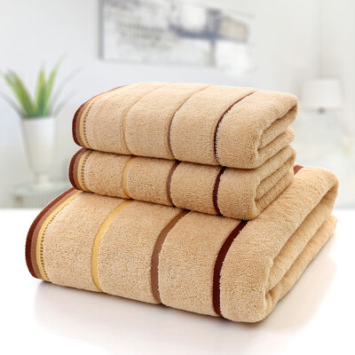 

Silk cotton towel towel three sets of cotton towel thick thick soft water (2 towels + 1 bath towel) Smart series beige