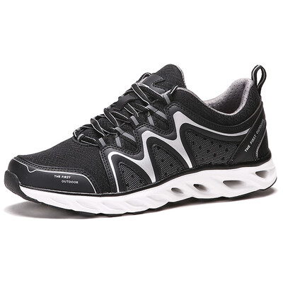 

THE FIRST OUTDOOR cross-country running shoes breathable outdoor cross-country running shoes comfortable hiking shoes 851706 male models black / light gray 42 yards