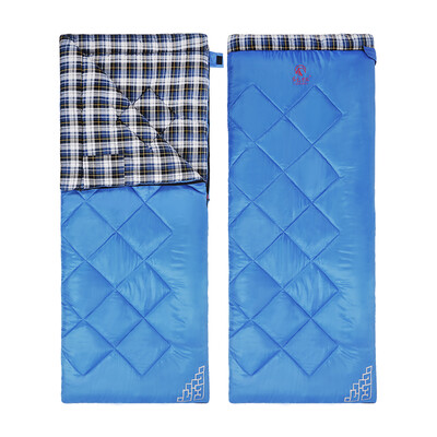 

Red camp outdoor sleeping bag adult autumn and winter indoor lunch break cotton sleeping bag single camping sleeping bag warm as warm blue 1.5kg