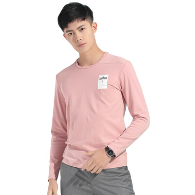 

Красная фасоль Hodo мужской бизнес случайные моды весело печать простой круглый шею мужской длинный рукав футболка P1 розовый 180 / 96A