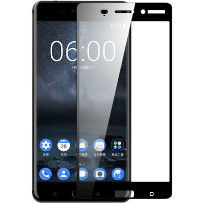 

6 KOOLIFE Nokia полноэкранных стало крышка пленочным покрытием полноэкранной полной стеклянной пленки защитной пленки для мобильного телефона Nokia 6 (Nokia6) - черная