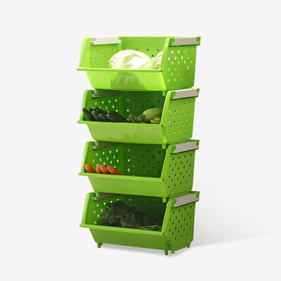 

Е Лки пластиковых хранения стойки стеллажа для хранения полка кухня стеллажей толщины растительного синий зеленый 4 слоя YCL42