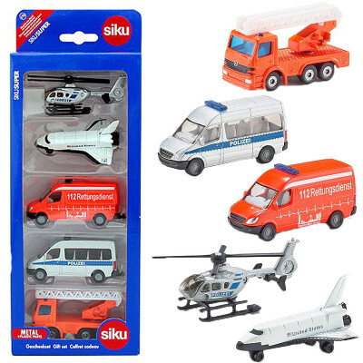 

siku Shigao German brand toy car model simulation aircraft small truck police car fire truck alloy car model - truck gift SKUC6282