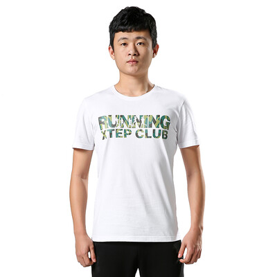 

XTEP Men&39s short-sleeved T-shirt running shirt fashion casual round neck shirt 883229019011 white M