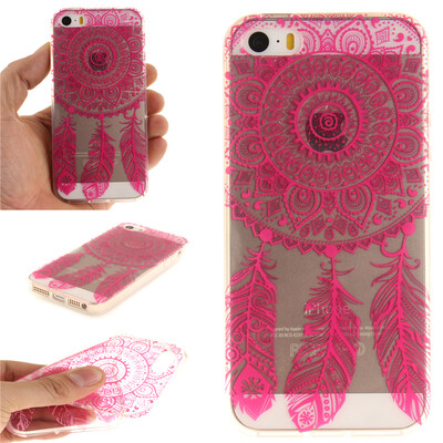 

Rose wind chimes Pattern Soft Thin TPU Rubber Silicone Gel Case Cover for IPHONE 55S5SE